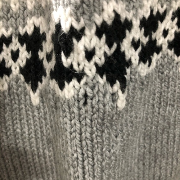 Handmade chunky knit sweater turtleneck SZ L - Picture 10 of 11